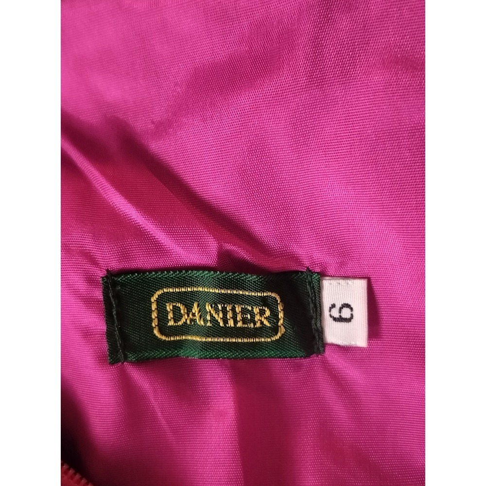 Danier Suede Pencil Skirt Women 6 Pink Genuine Leather Midi Ruffled Tiers - Picture 4 of 5